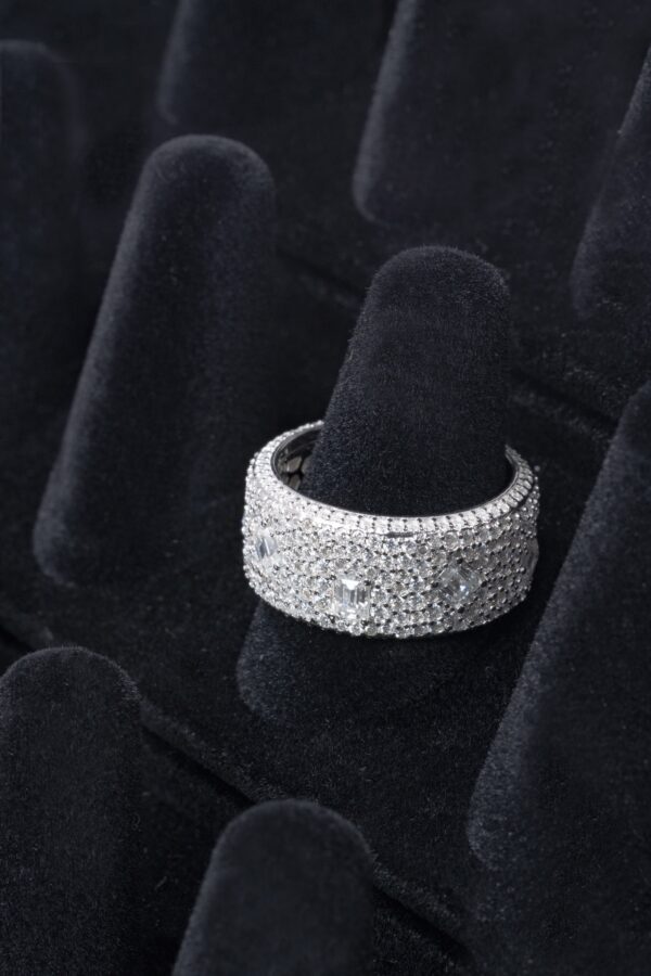 Fully Iced Moissanite Ring (SIZE 9)