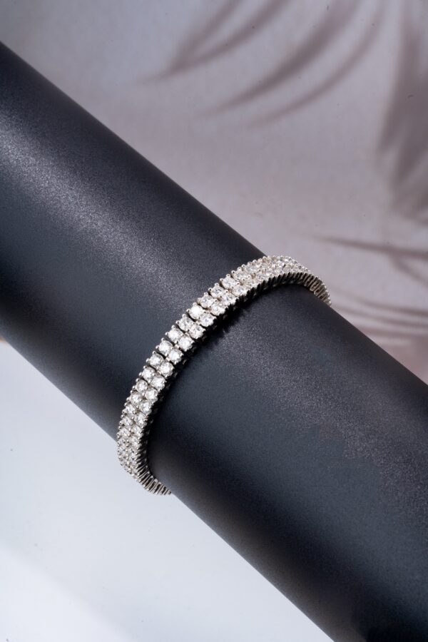 Moissanite Double Tennis Bracelet (7.5inch)