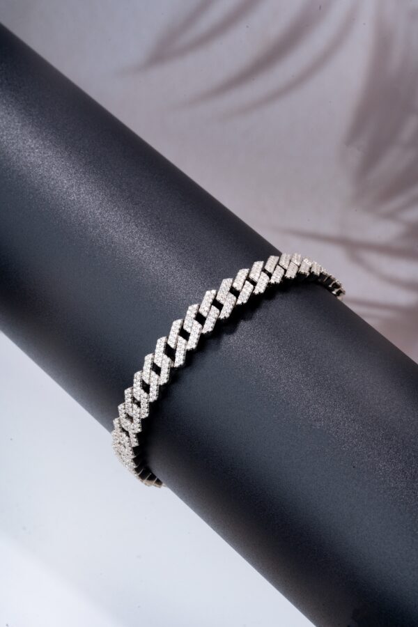 8mm Moissanite Cuban Bracelet 7.5inch