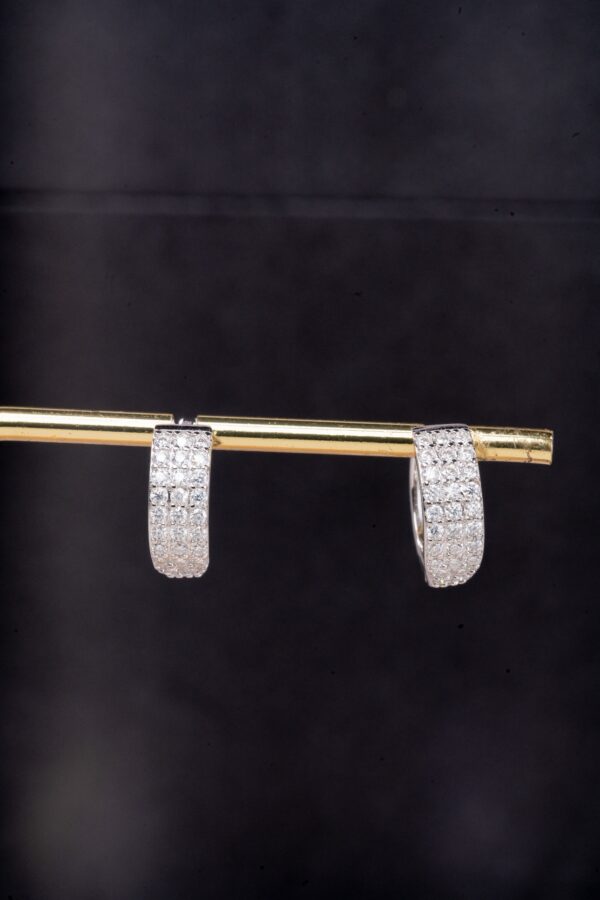 Moissanite Hoop Earring