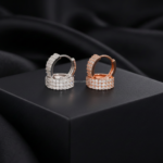 Dual Tone Huggie Hoops