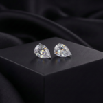 Moissanite Pear Solitaire Stud Earrings