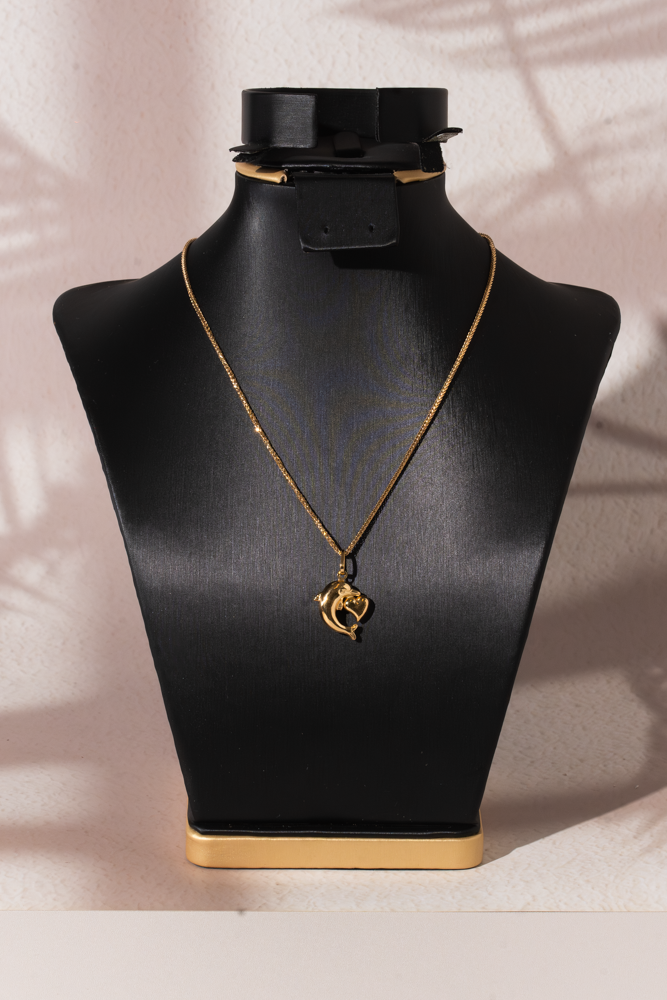 Dolphin Heart Pendant Necklace