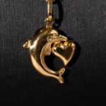Dolphin Heart Pendant 1.7 gram