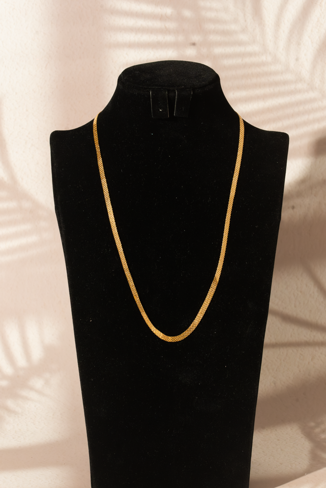 Woven Mesh Chain Necklace