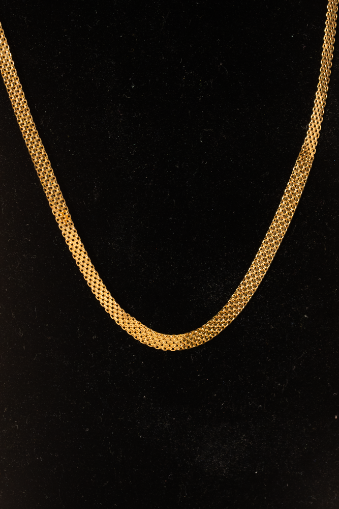 Woven Mesh Chain Necklace - Image 2