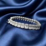 Moissanite Baguette Tennis Bracelet