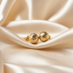 Diamond-Cut Ball Stud Earrings