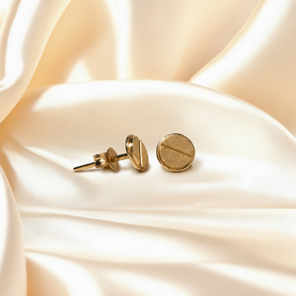 Minimalist Split Disc Stud Earrings