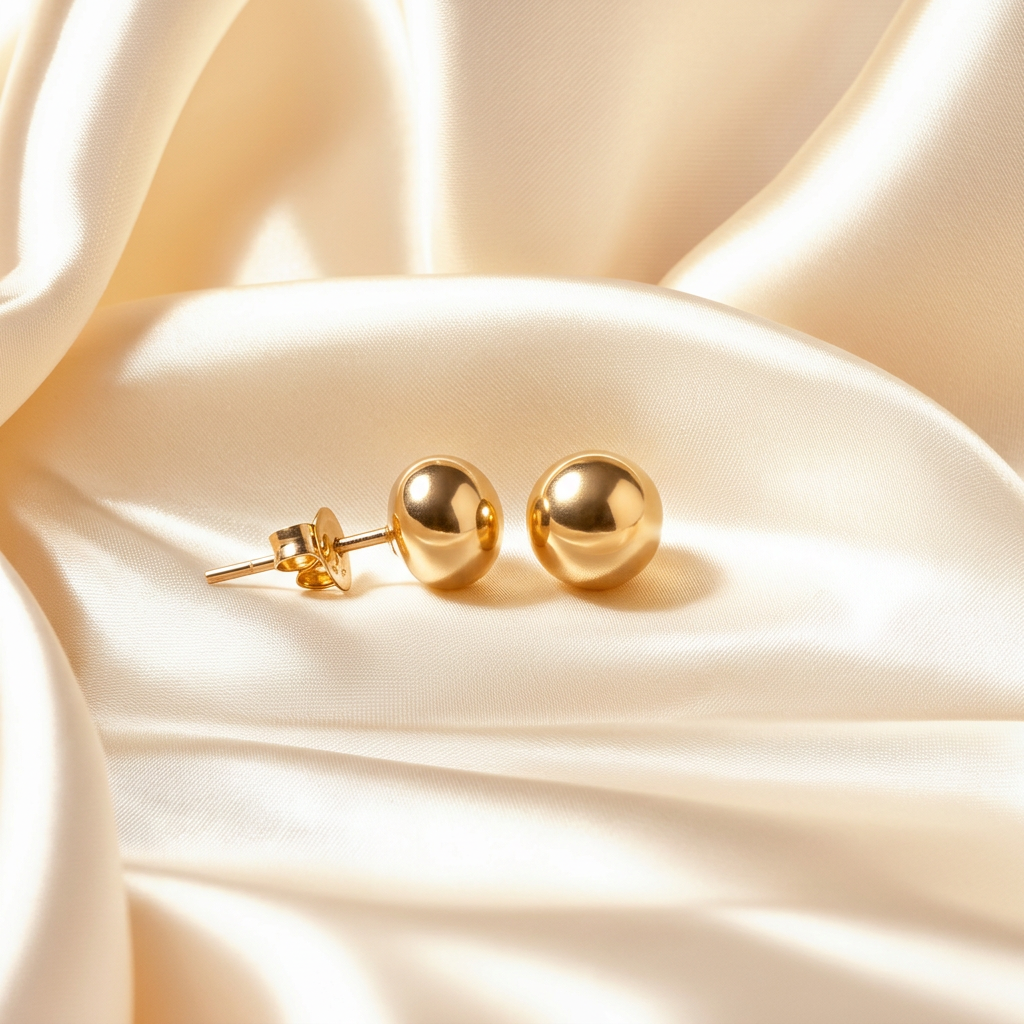 Classic Polished Ball Stud Earrings
