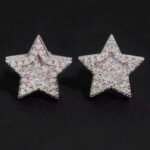 Star Pavé Moissanite Stud Earrings
