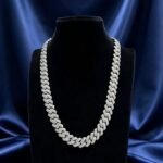 Moissanite Pave Cuban Link Chain 14mm 20inch