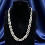Moissanite Pave Cuban Link Chain 13mm 20inch