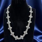 Moissanite Clover Link Chain 13mm 20inch