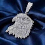 Eagle pendant Moissanite