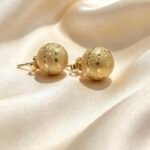 Glitter Dome Ball Stud Earrings 2.6 gram