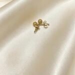 Radiant cut Round Stud Earrings 1gram