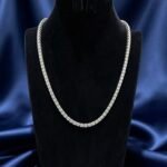 Moissanite Slim Round Tennis Chain 4mm 18inch