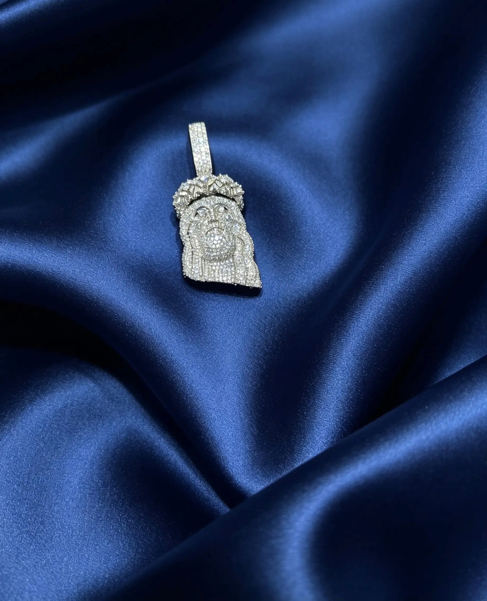 Moissanite Jesus Face Pendant - Iced Out