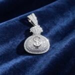 Moissanite Money Bag Pendant - Crown