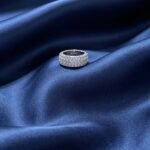 Moissanite Eternity 3 row Ring- size 9
