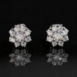 snow flake moissanite earring