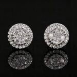 Baguette moissanite stud