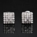 Baguette moissanite earring
