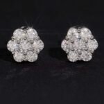 Brilliant flower cluster earring