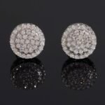 Flat back Moissanite earring