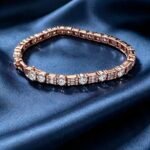 Round and Square tennis bracelet (7.5inch)